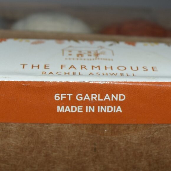 Rachel Ashwell The Farmhouse 6FT Felt Pumpkin Garland Fall Halloween Decor - Picture 4 of 10